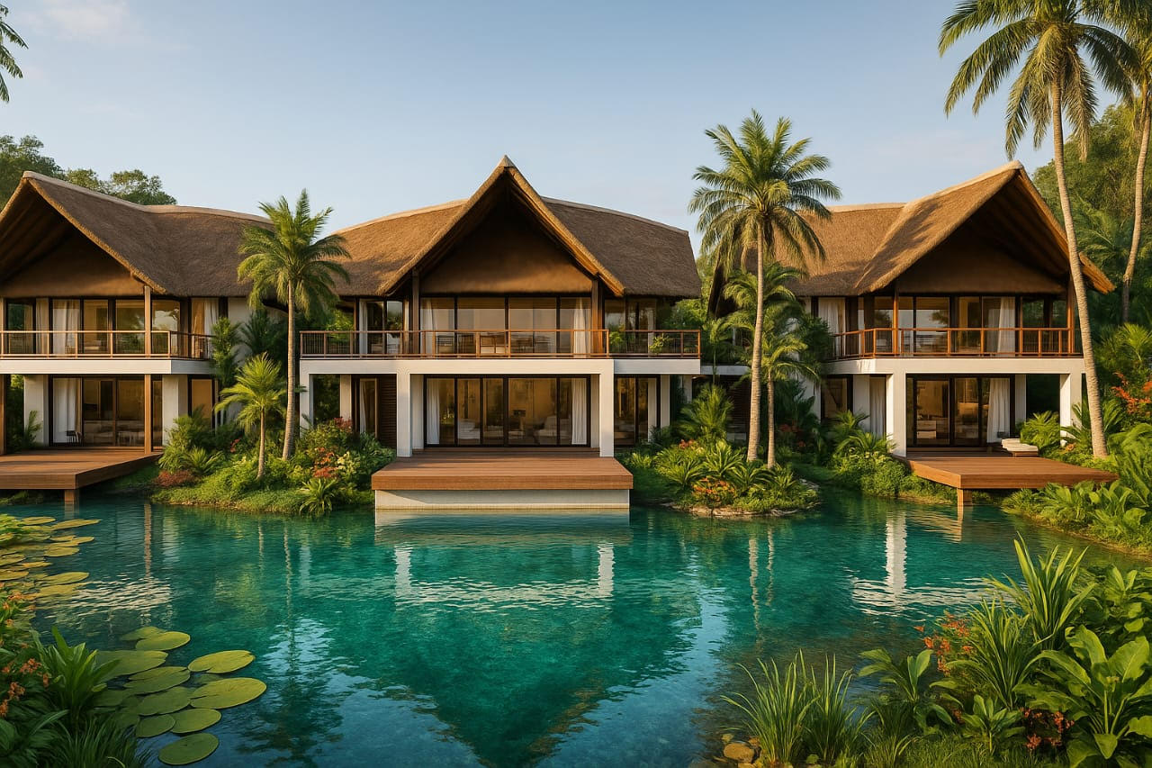 Three bedroom villa render — Kushukuru Pemba